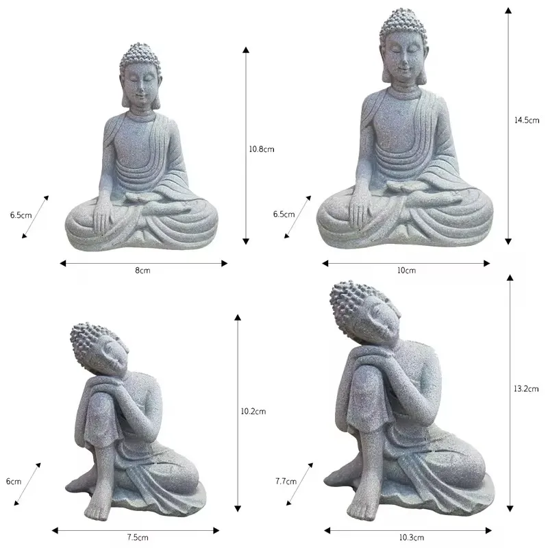 Мини-статуя Будды для медитации дзен-жест тайская буддийская фигурка скульптура