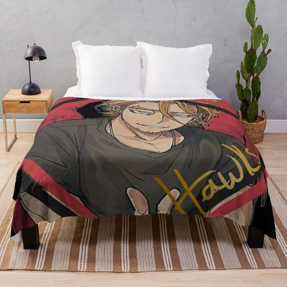 

Hawks Keigo Takami MHA Throw Blanket cotton knit blanket