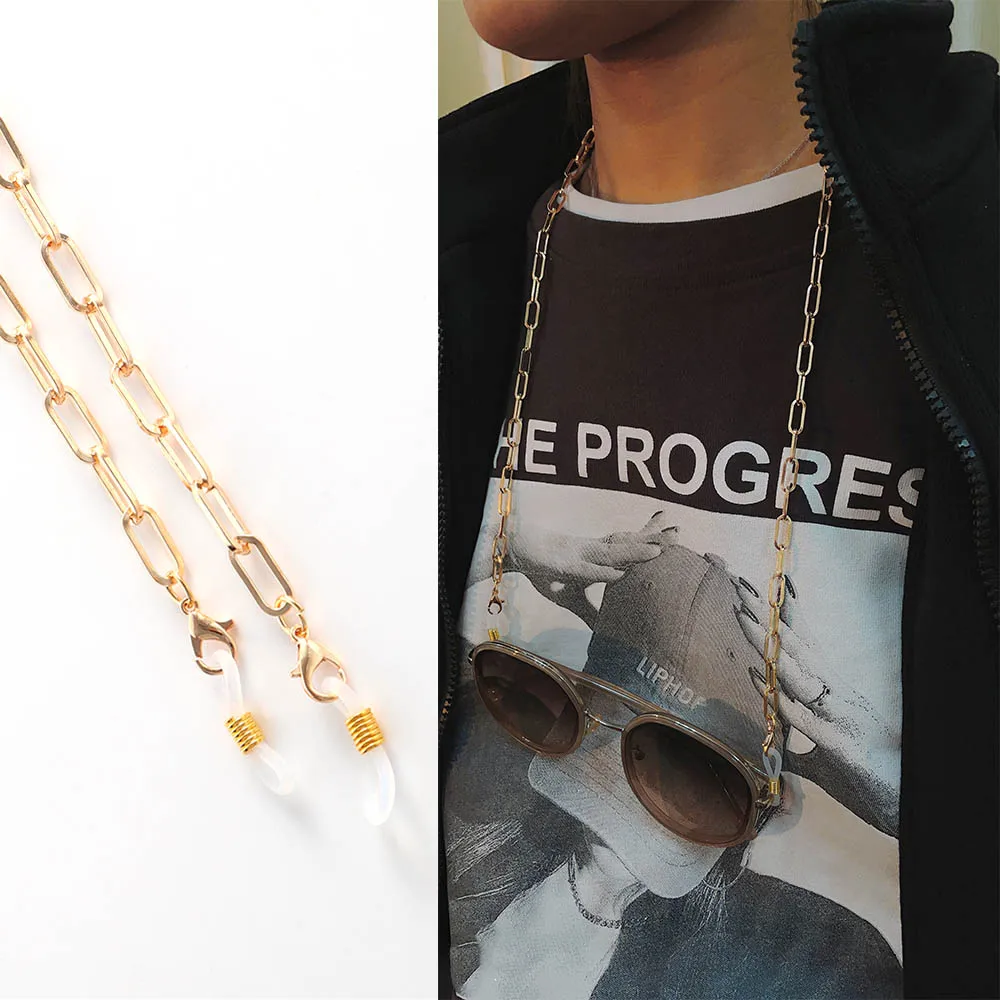 

Fashion Eyeglasses Chain Anti-lost Alloy Beaded Chain Trendy Unisex Outside Casual Sunglasses Accessory