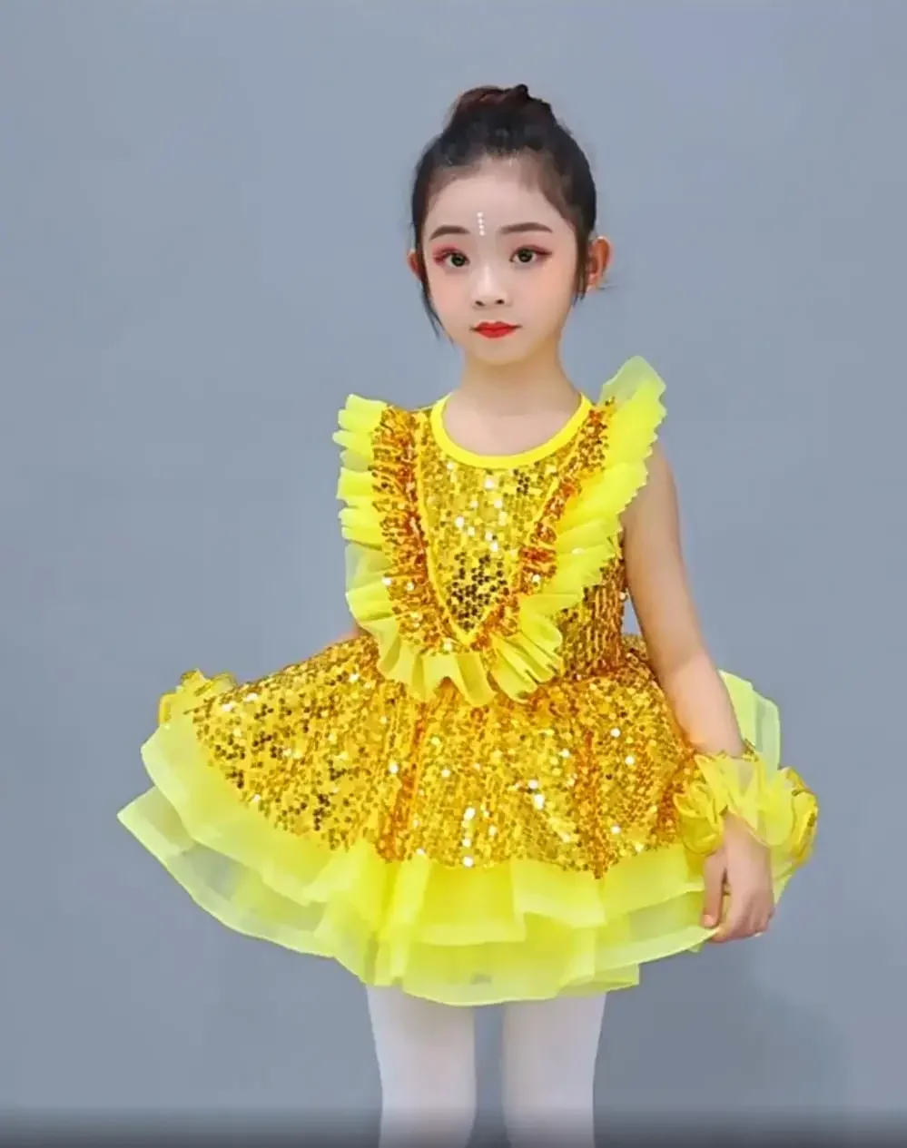 Золотая детская одежда для бальных танцев платье современных джазовых с