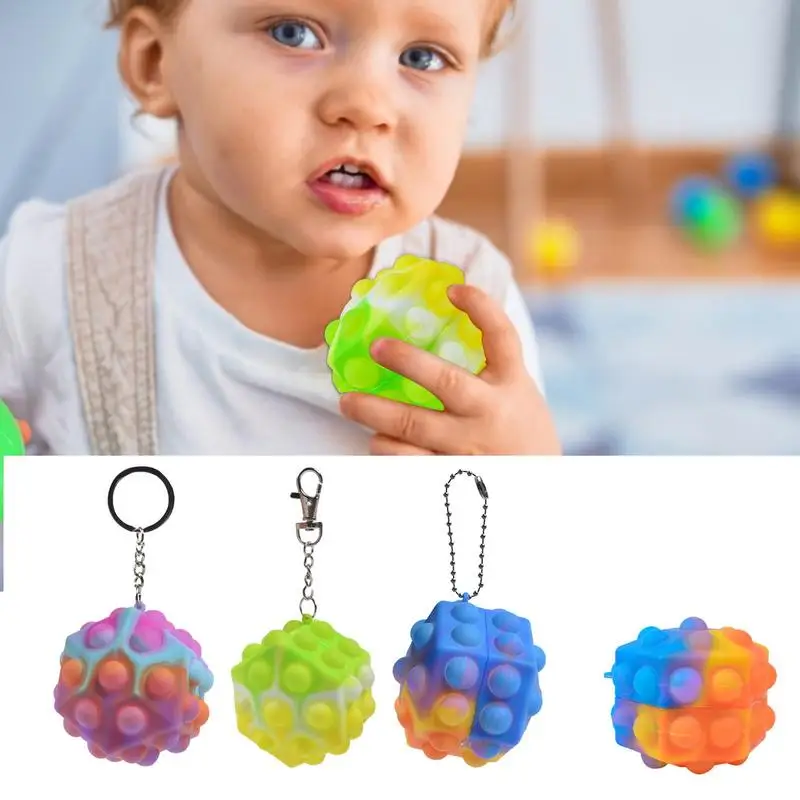 

Bubble Press Balls Hexagonal Finger Silicone Vent Acupressures Push Pinch Squishys Ball Antistress Relaxing Toy For Kids Adults