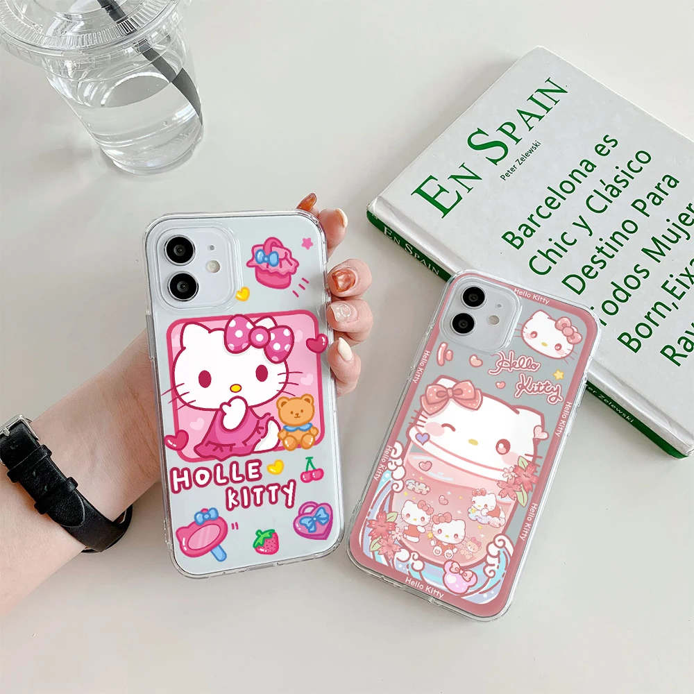 

Cinnamoroll hello kitty Fundas de Silicone phone case For iPhone 14 13 12 mini 11 pro xs max X XR 5 6 7 PLUS Couple Gift cover