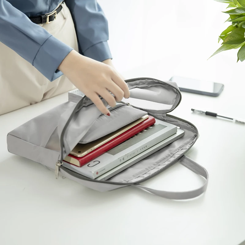 Transparent Computer Briefcase Waterproof File Folder Business Document Bag Set Students File Pocket Storage Bag Card  Holder