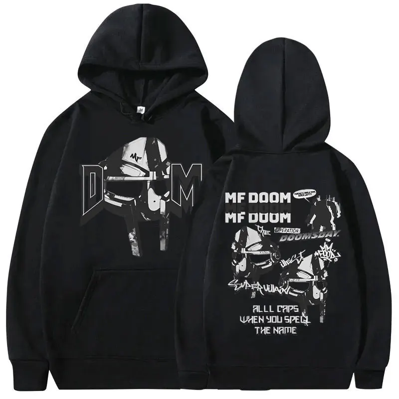 Двусторонняя Толстовка Rapper Mf Doom Doomsday с принтом уличная одежда для мужчин и женщин