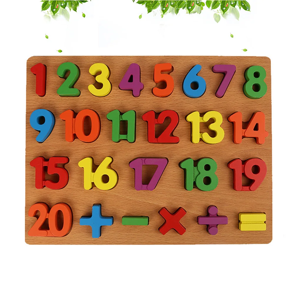 

Обучающие игрушки, деревянные игрушки, пазл с цифрами 1-20, пазл-доска из бамбука, мозаичная доска с цифрами, пазлы для детей