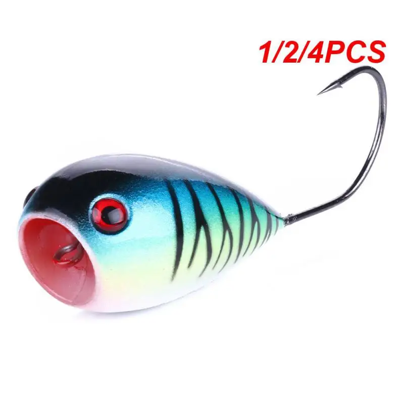 

1/2/4PCS Popper Fishing Bait 8cm/13g Fishing Lure Croatian Egg Big Mouth Single Hook Fake Bait Outdoor Fishing Gear Artificial
