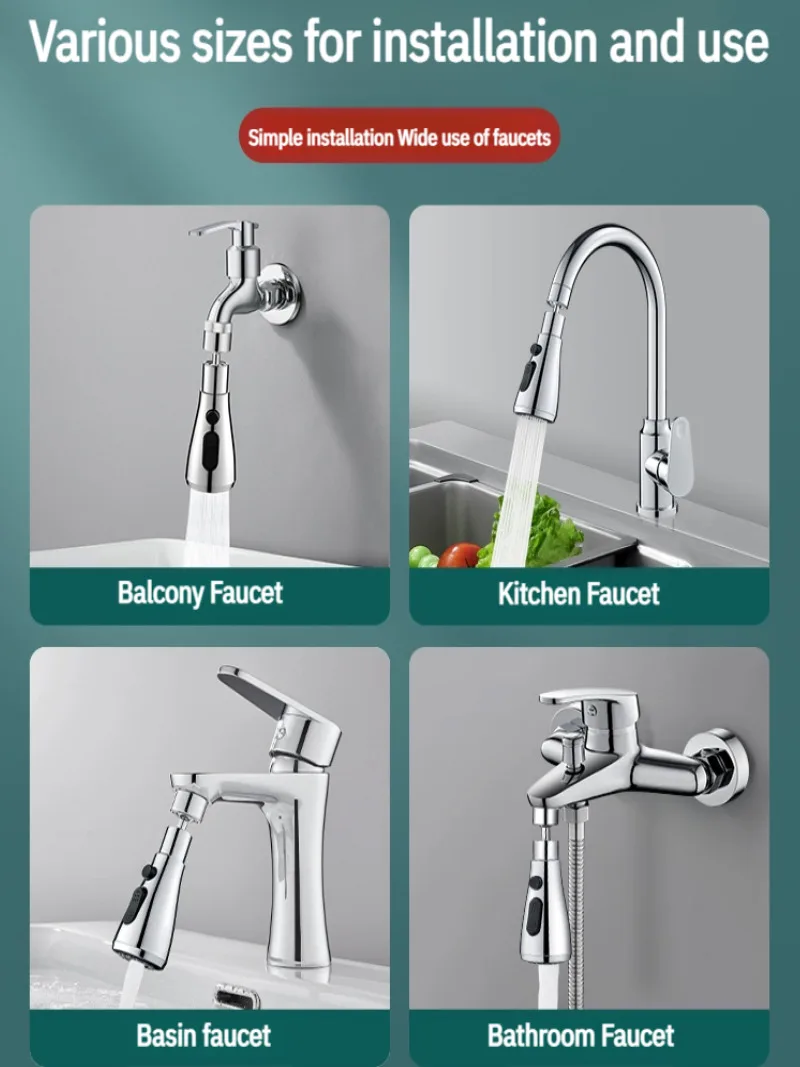 Универсальный удлинитель для кухни с носиком под давлением брызгозащищенная