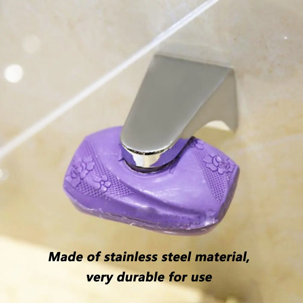 

Practical Stainless Steel Magnetic Soap Holder Container Household Bathroom Wall Attachment Soap Rack Dispenser
