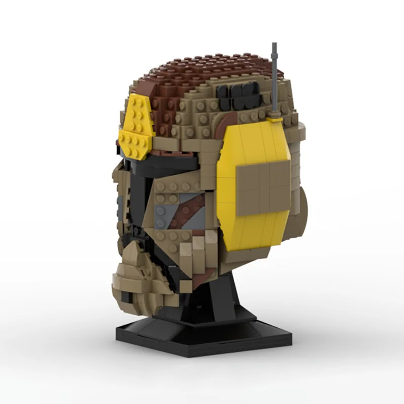 Креативные строительные блоки Moc из мелких частиц серия Звездные войны шлем