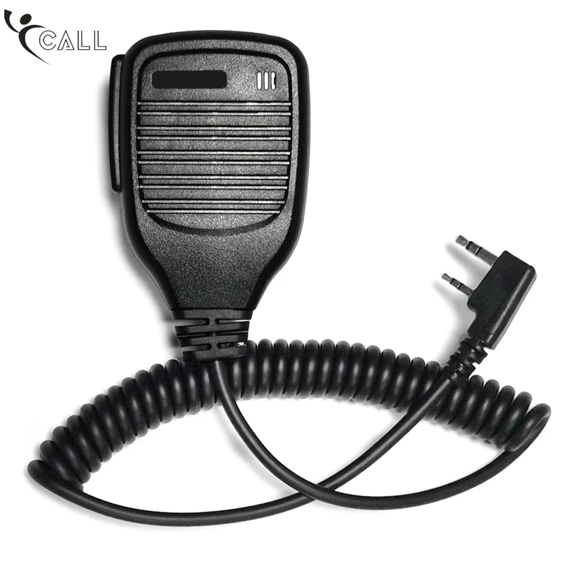 Shoulder Speaker Mic 2 Pin Two Way Radio Speaker Microphone Walkie Talkie Mic for Kenw00d TK-3000 UV-5R UV-82 888S Retevis H-777