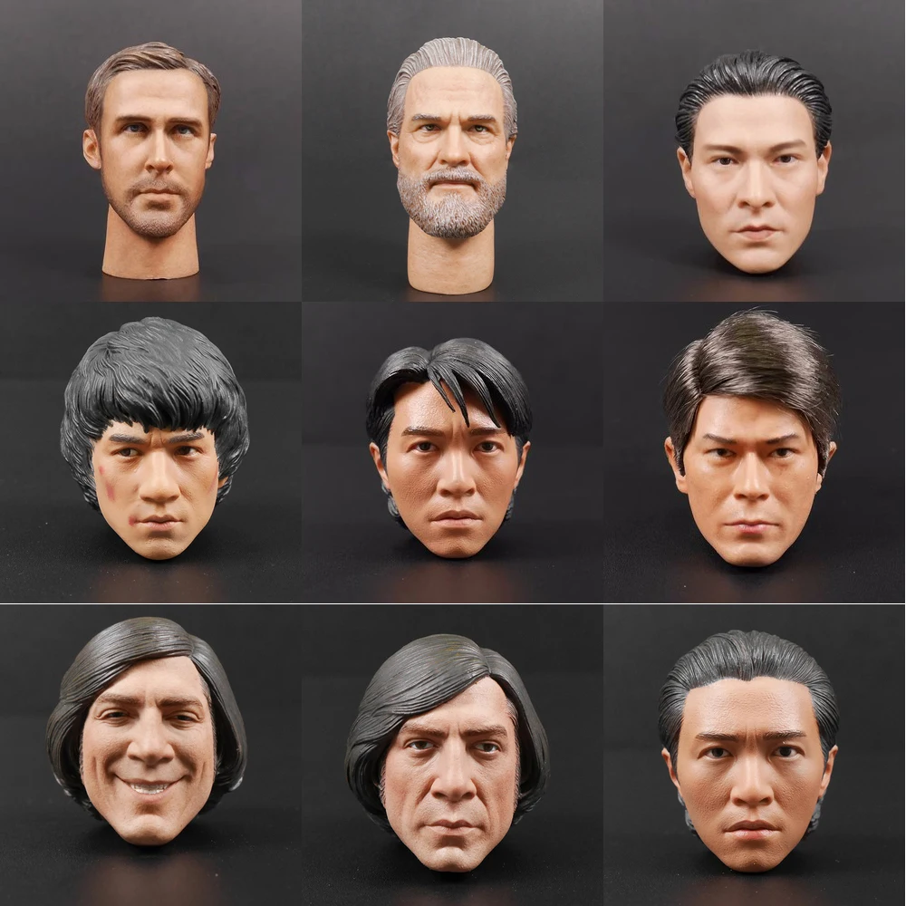 

1/6 Scale Asia Accessory Stephen Chow Jackie Chan Jeff Bridges Ryan Gosling Andy Lau Head Sculpt Carved for 12'' Action Figure