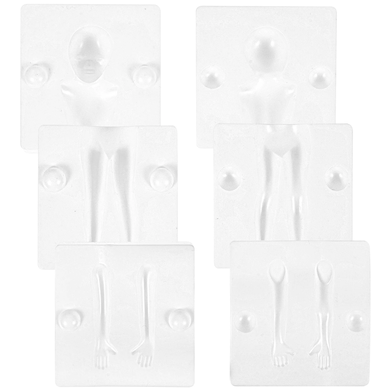 

1 Set of Plastic Human Shaped Moulds Cake Decorating Mold Fondant Making Molds DIY Mold