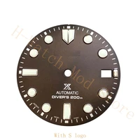 sei oem brown dial modified skx007 watch case nh35anh36a retro diving watch custom accessories