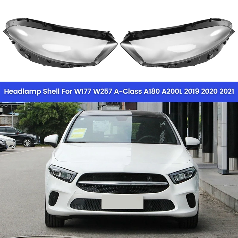

Right Car Headlight Cover Lampshdade Headlight Shell for Benz W177 W257 A-Class A180 A200L 2019 2020 2021