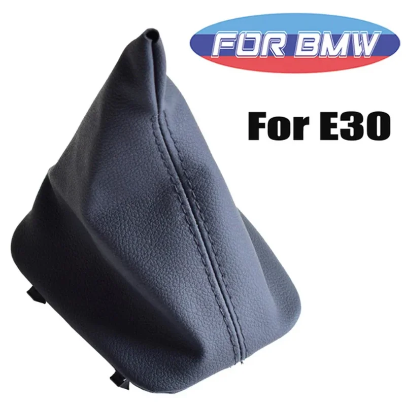Фото Кожаный чехол на рычаг переключения передач для BMW E30 E36 E39 E46 E81 E82 E87 E88 E90 E91 E92 E93, черный кожаный чехол на рамку рычага КПП №3