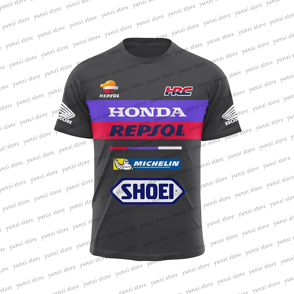

2023 New Summer Extreme Sports Motorcycle Lovers Red Casual Top for Honda Breathable Quick-Drying Short Sleeves