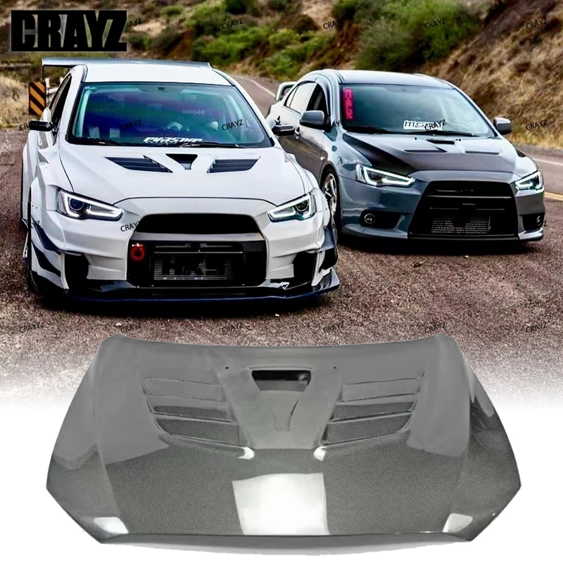 Для Mitsubishi Lancer 2008-2017 Капот обновленный для EVO X 10 из настоящего углеродного волокна