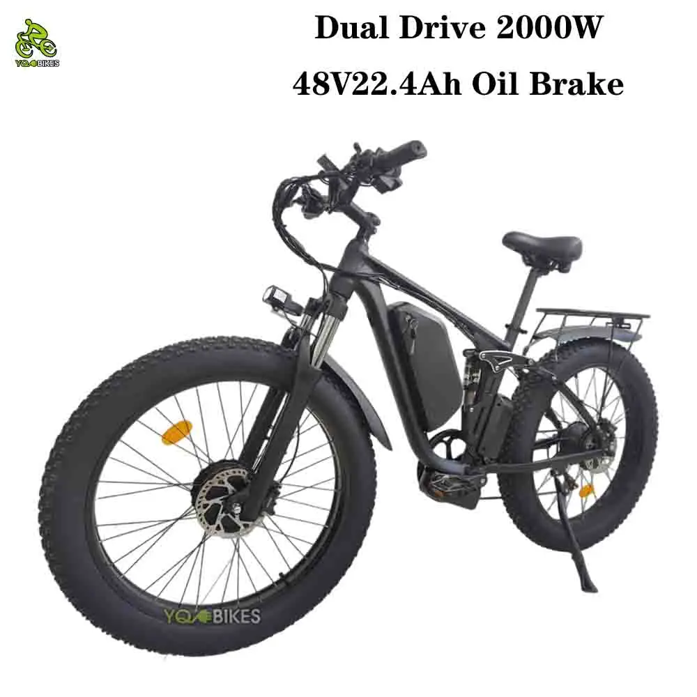 Electric Bike 2000w Dual Motor 48v 22.4ah Mtb Ebike With Rear Rack