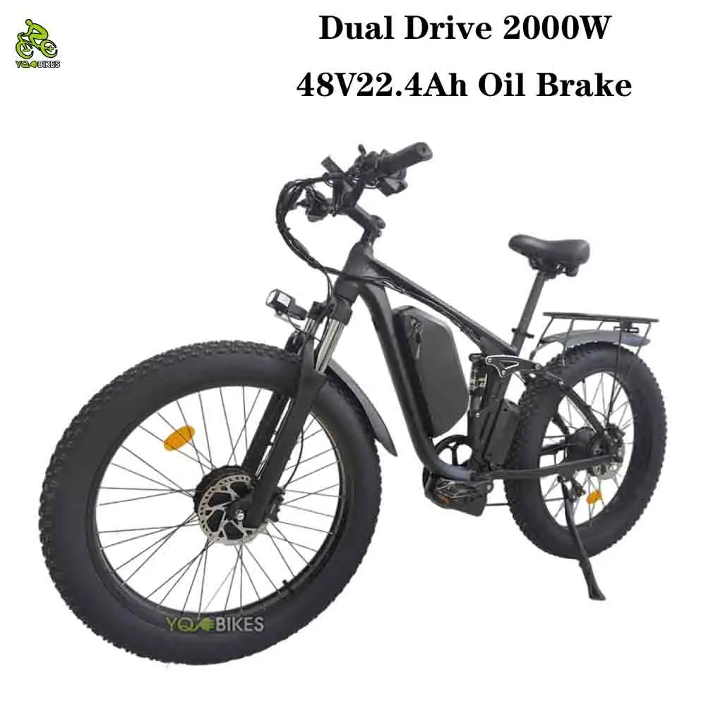 Electric Bike 2000w Dual Motor 48v 22.4ah Mtb Ebike With Rea