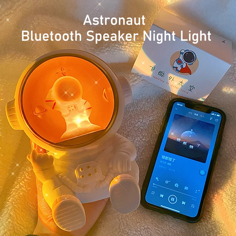 

Creative Bluetooth Speaker Birthday Gift for Girlfriend Gift Glowing Astronaut Night Light Decoration Practical Surprise Cute