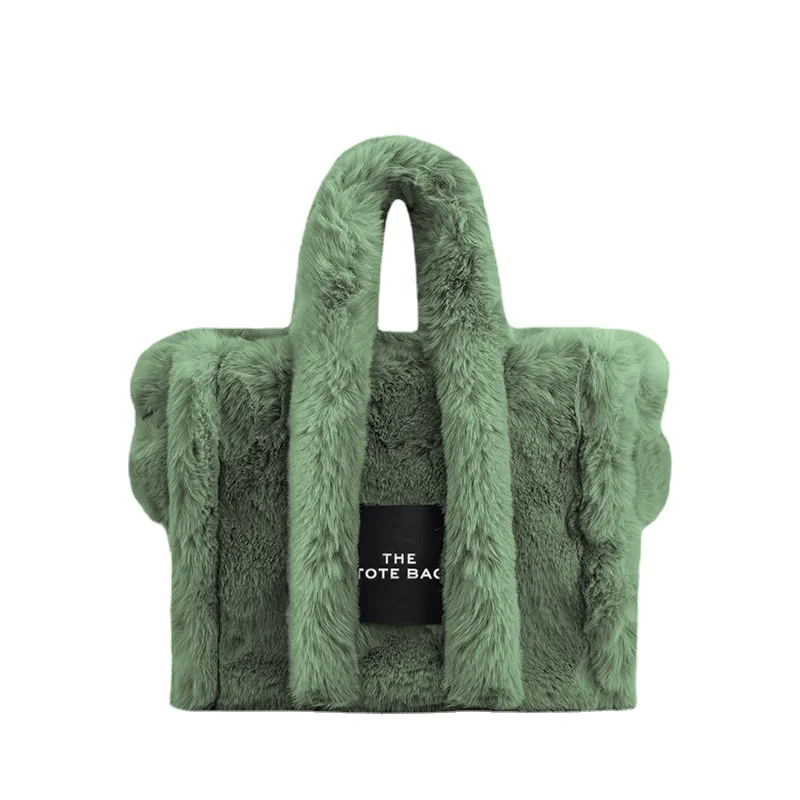 Handheld Women's Bag European and American Simple Plush Underarm Bag Fashion Trend Tote Shoulder Bag Women's Bag 2022 Trend