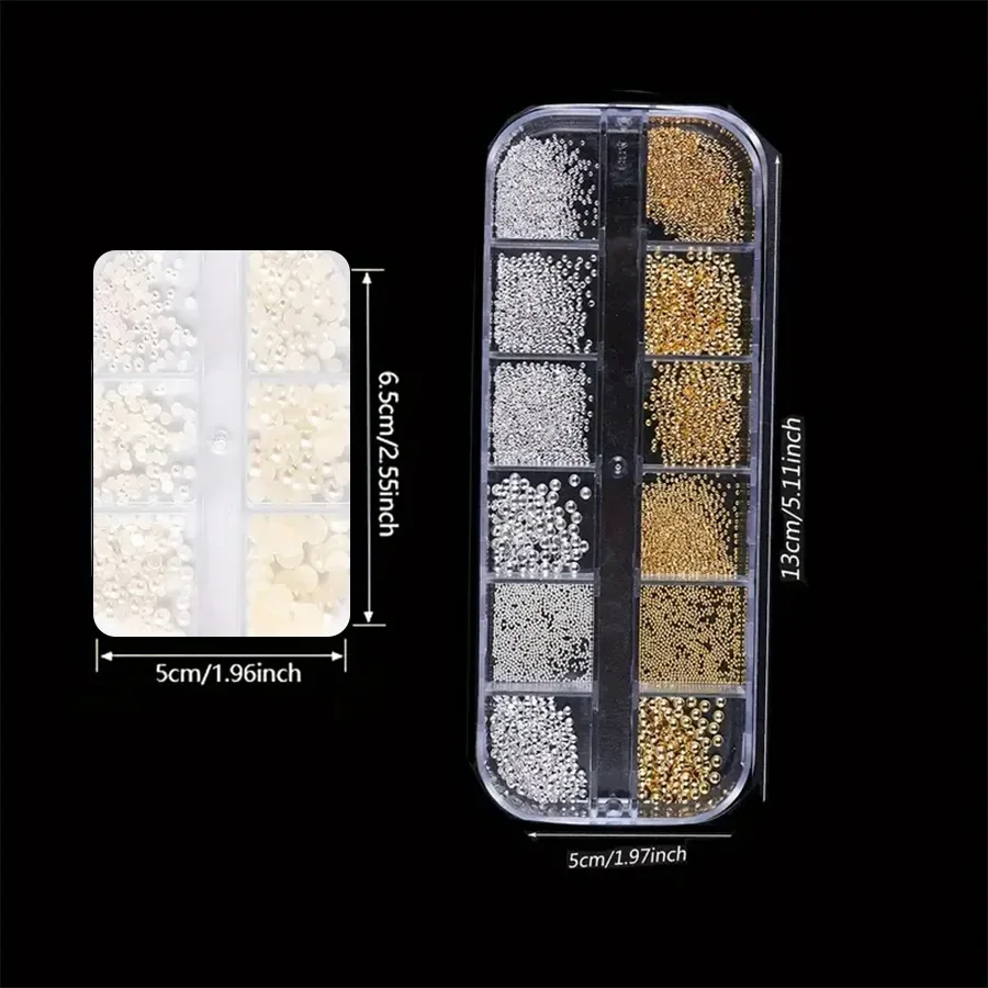 Новые трансграничные аксессуары для дизайна ногтей Золотая пудра в капсулах