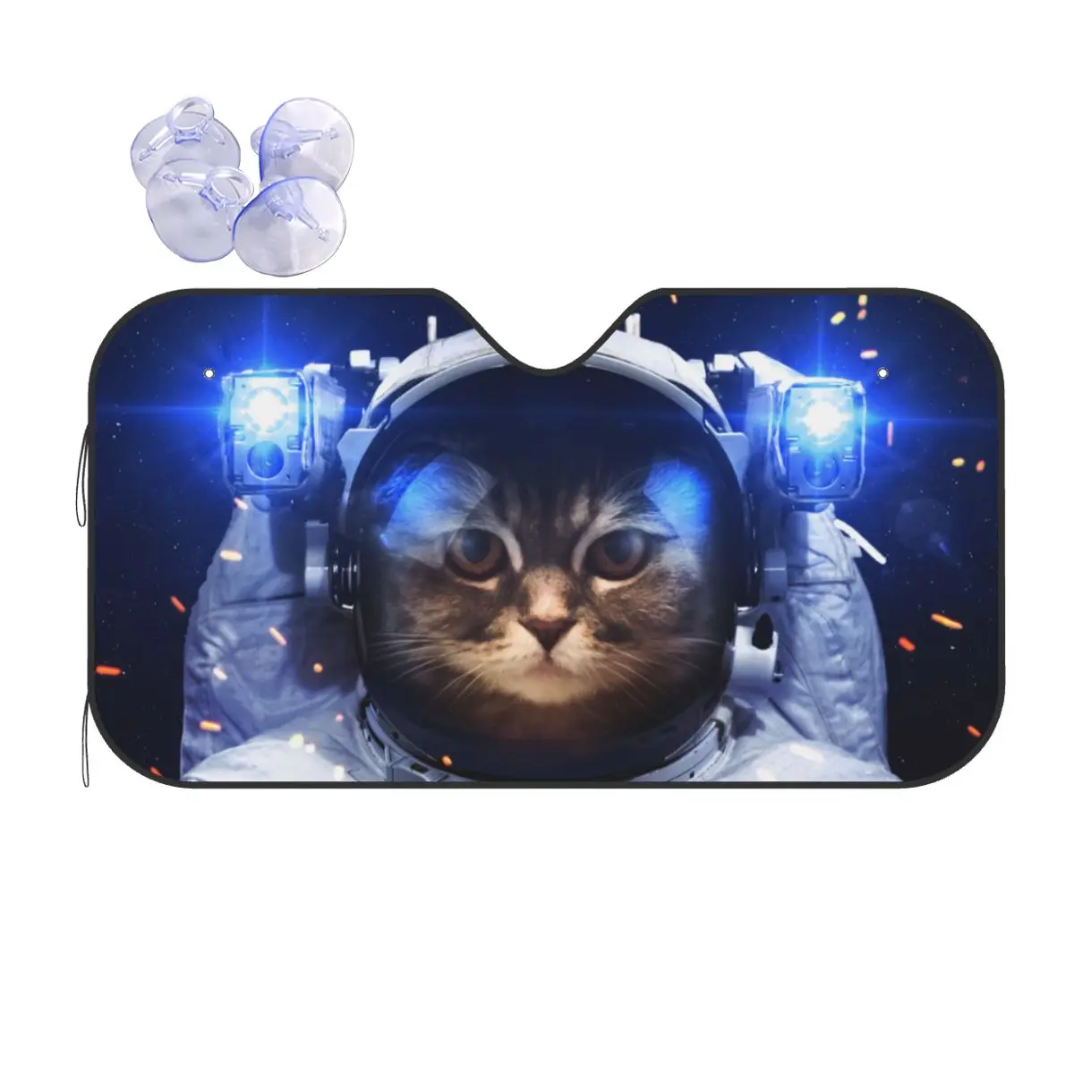 

Солнцезащитный козырек для лобового стекла Galaxy Space, складной козырек для лобового стекла автомобиля с мультяшным изображением кошки, 76x140 см, солнцезащитный козырек, Стайлинг автомобиля