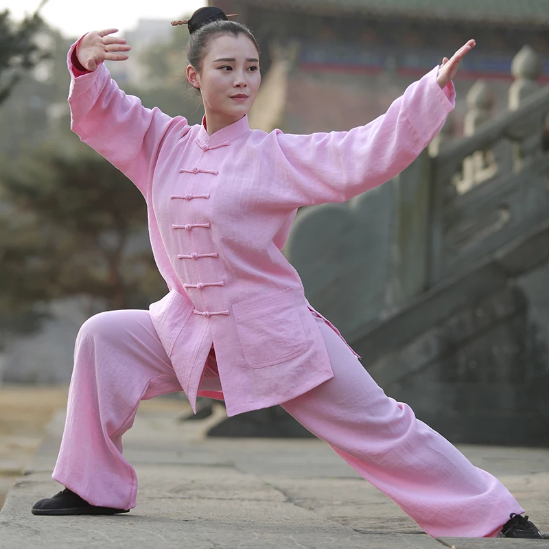 Tai Chi Clothing Breathable Linen Cotton Practice Clothes Women Martial Arts Clothes Performance Clothes Taoist Clothes 2022 New