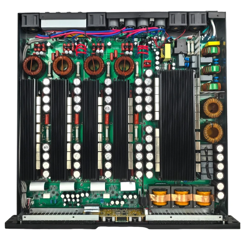 Фото Усилитель Paulkitson SiC PD43500, 4-канальный усилитель звука для сабвуфера, 2 Ом, 4x6800 Вт, 1U, профессиональный аудиоусилитель класса D №3