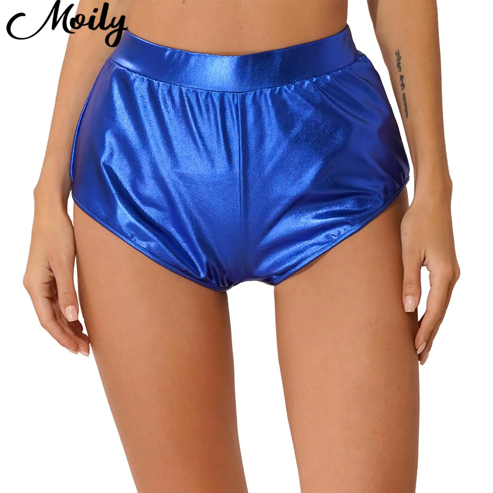 

Женские шорты из искусственной кожи, открытые танцевальные мини-штаны, сексуальная клубная одежда, спортивные штаны с высокой талией, горячие штаны, повседневные шорты