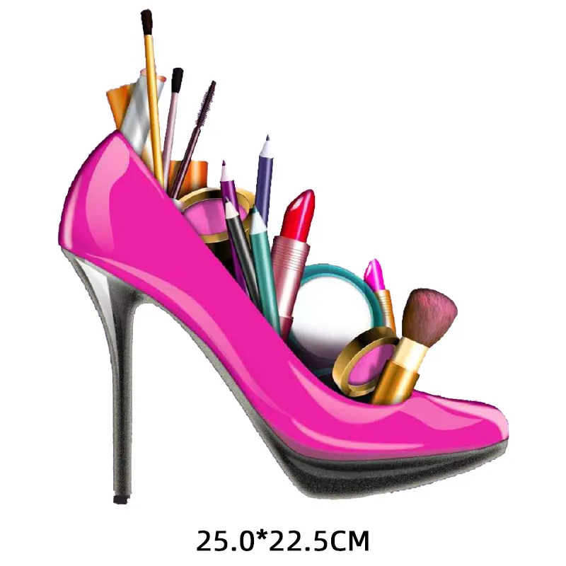 

Iron-on Transfers for Clothing Thermoadhesive Patches on Clothes Flex Fusible Patch Thermal Stickers Women Shoes High Heel Sexy