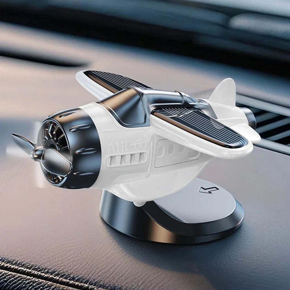 

1/2 шт. автомобильное солнечное украшение самолета 360° ° Вращение центральной консоли автомобиля Солнечный самолет Украшение интерьера автомобиля