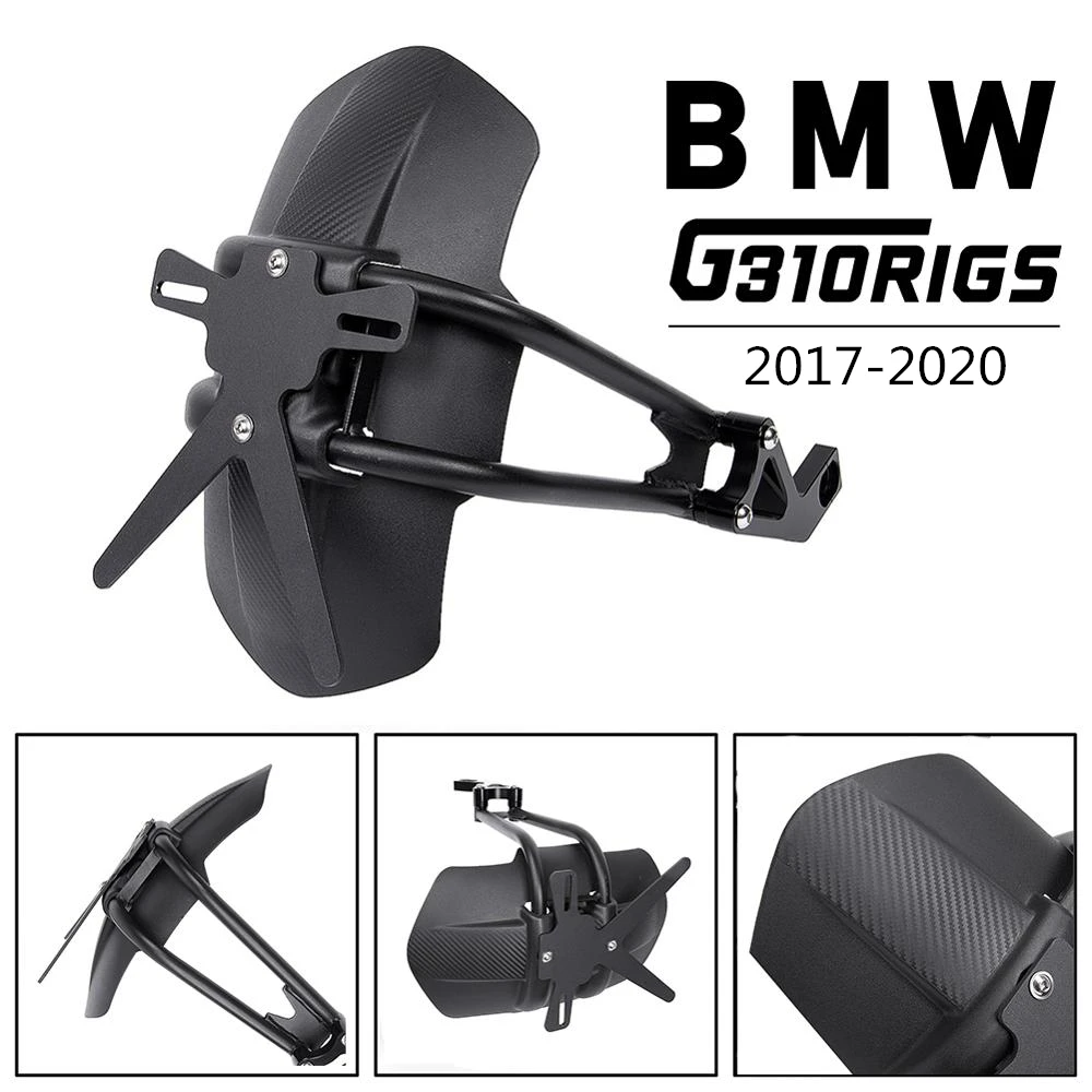 

Motorcycle License Registration Plate Holder Rear Wheel Fender Tire Hugger Mudguard for 2017 2018 2019 2020 BMW G310GS G310R