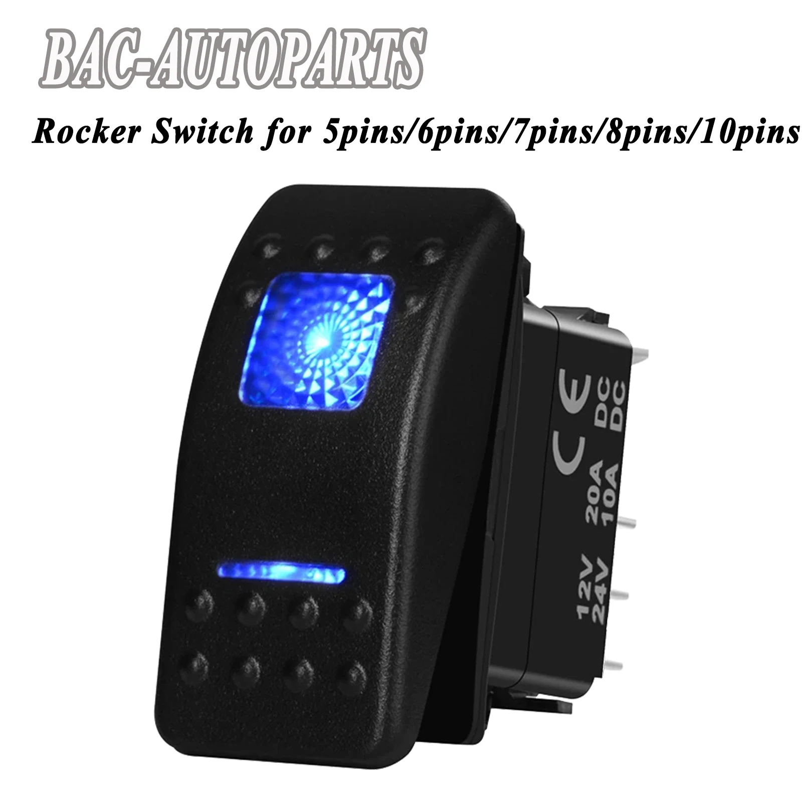 

Синяя светодиодная клавишная кнопка переключатель SPST & DPDT на мгновенного момента 5Pin/6Pin/7Pin/8Pin/10Pin для автомобиля морской лодки ARB Запчасти для кемпера аксессуары