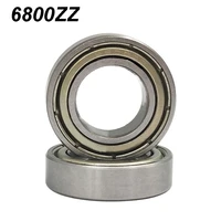 10pcs 6800zz abec 1 deep groove ball bearing carbon steel 6800zz metal shielded miniature bearings for skateboard scooter