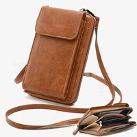 crossbody shoulder lanyard leather bag for huawei p smart 2021 zipper wallet case for p smart z s pro 2019 universal phone pouch