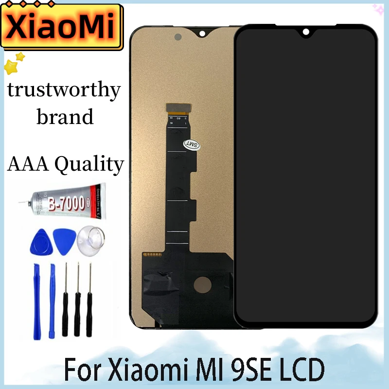 ЖК-дисплей для Xiaomi Mi 9 SE, сенсорный экран с дигитайзером и рамкой для Xiaomi Mi 9SE, Mi9 SE, M1903F2G, замена