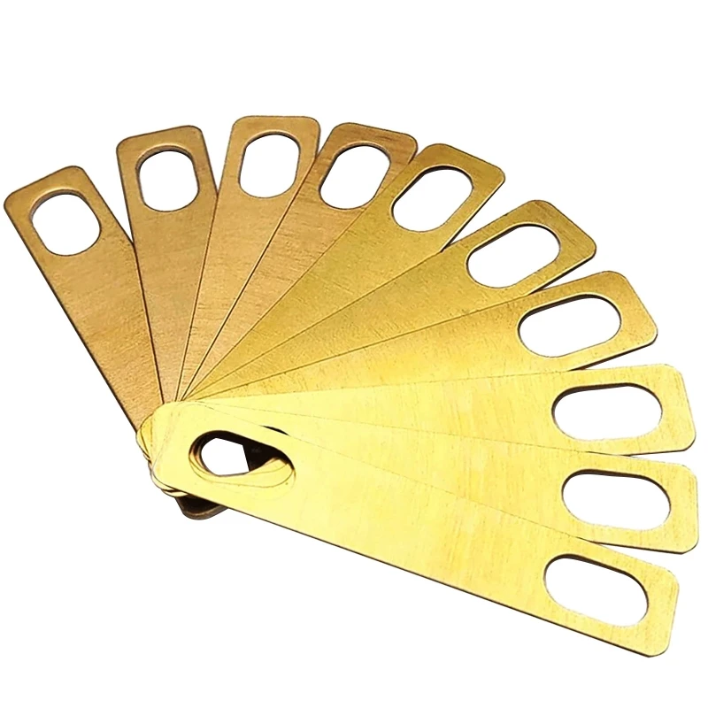 

10 шт., прокладки для грифа гитары, прокладки для грифа гитары, толщина 0,2 мм, 0,5 мм, 1 мм, латунные прокладки для инструменты