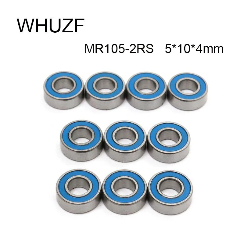 WHUZF MR105RS تحمل ABEC-5 (20/50/100 قطعة) 5X10X4 ملليمتر مصغرة MR105-2RS الكرات الأزرق مختومة MR105 2RS جودة عالية