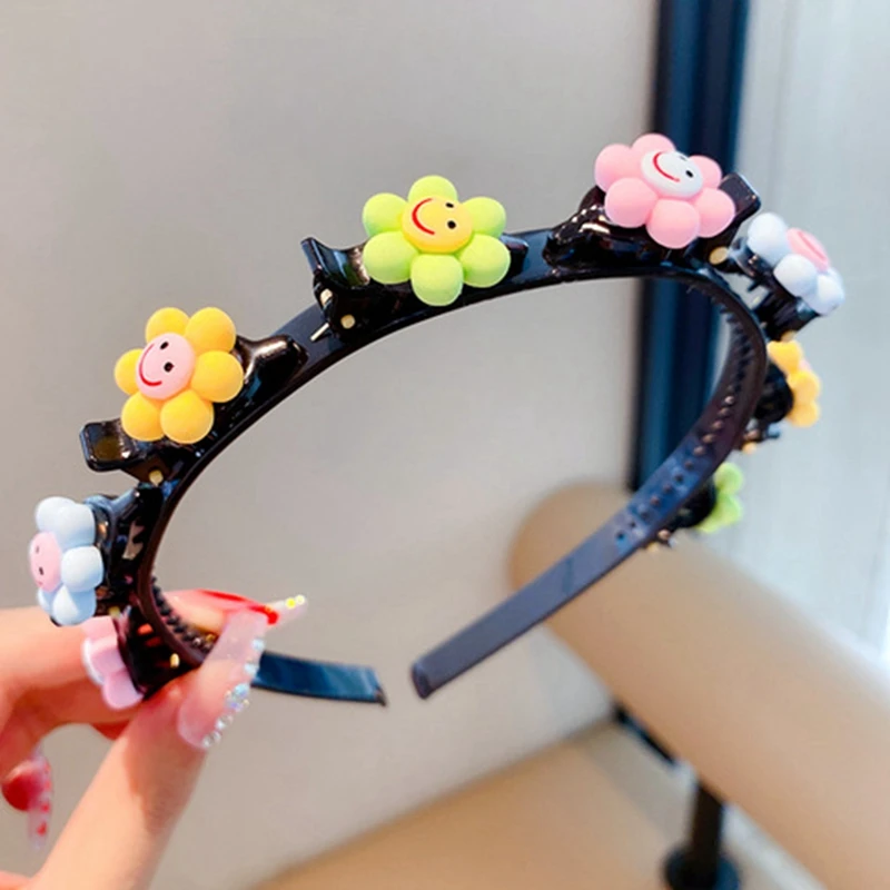 

Girls Hairband with Hair Clip Handmade Cartoon Flower Strawberry Hairbands Birthday Gifts Headwear Headband Hair Accessories