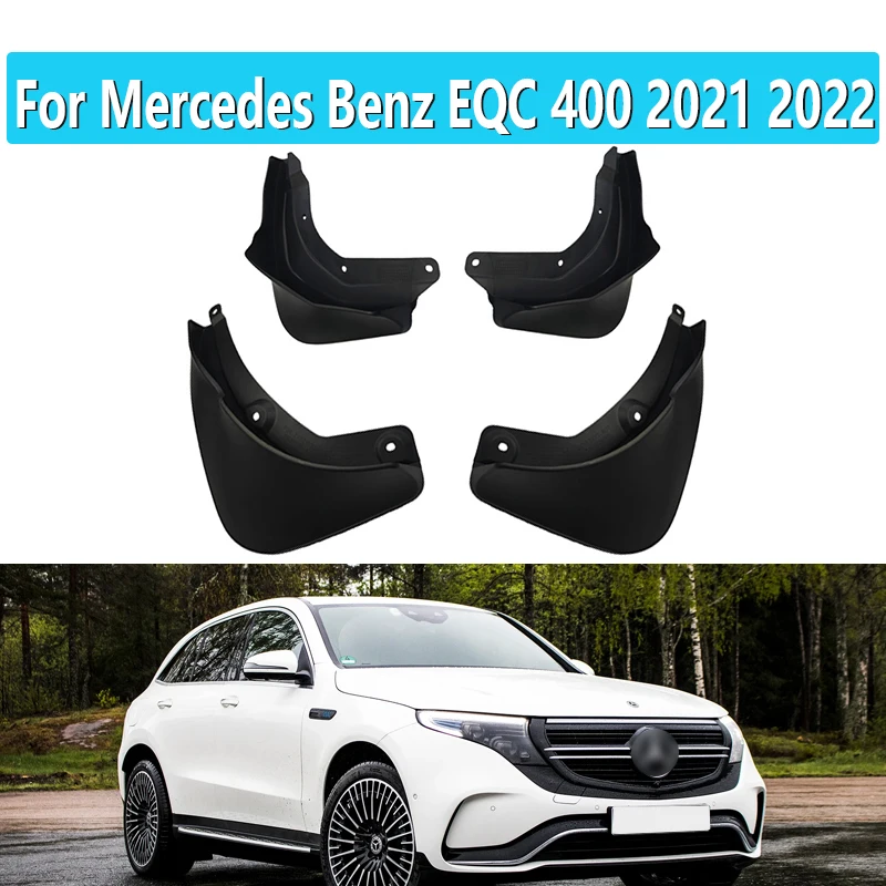 

4PCS Mudguard Fender Mud Flap Guards Splash Mudflaps For Mercedes Benz EQC 400 2021 2022 Car Accessories