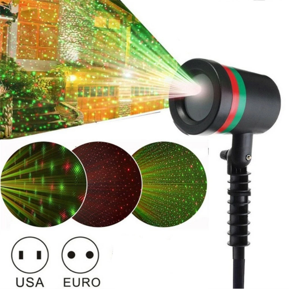 Уличная сказочная Рождественская Светодиодная лампа для сцены лазерный