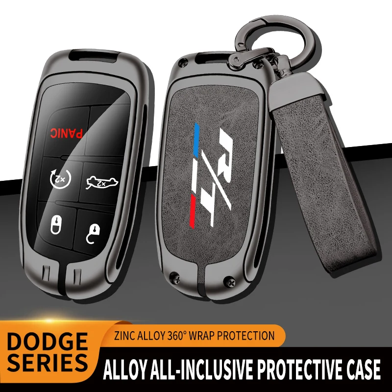 

Car TPU Zinc Alloy Key Case Bag For Dodge R/T For Jeep RT Logo Car Key Chain Car Metal Key Shell Interior Decoration Accessories