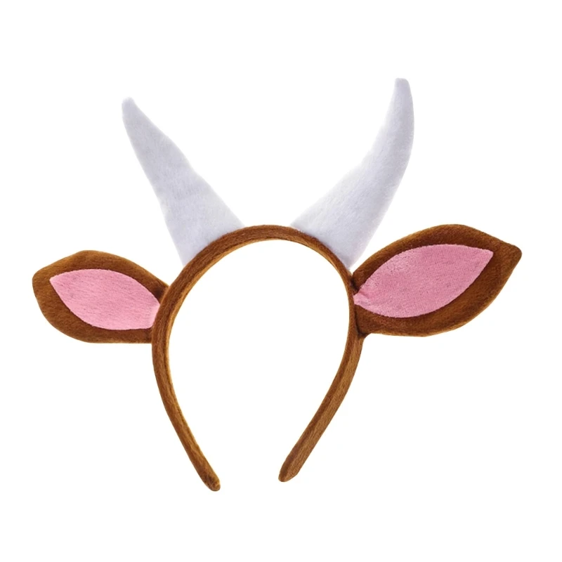

Lamb Goat Hair Hoop Animal Horn Headdress Cartoon Animal Headband Animal Headdress Dropship