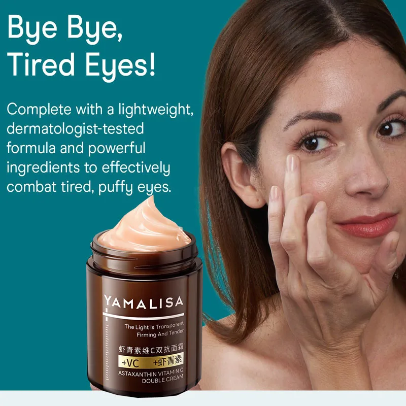 Фото 100 г Астаксантин двойной против морщин витамин С выцветание тонких линий ретинол крем для лица лифтинг-укрепляющий питательный средства по уходу за кожей №5