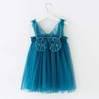 1 6y toddler baby kids girls lace layered tulle dress 2022 summer sleeveless butterflywings tutu princess birthday party dresses