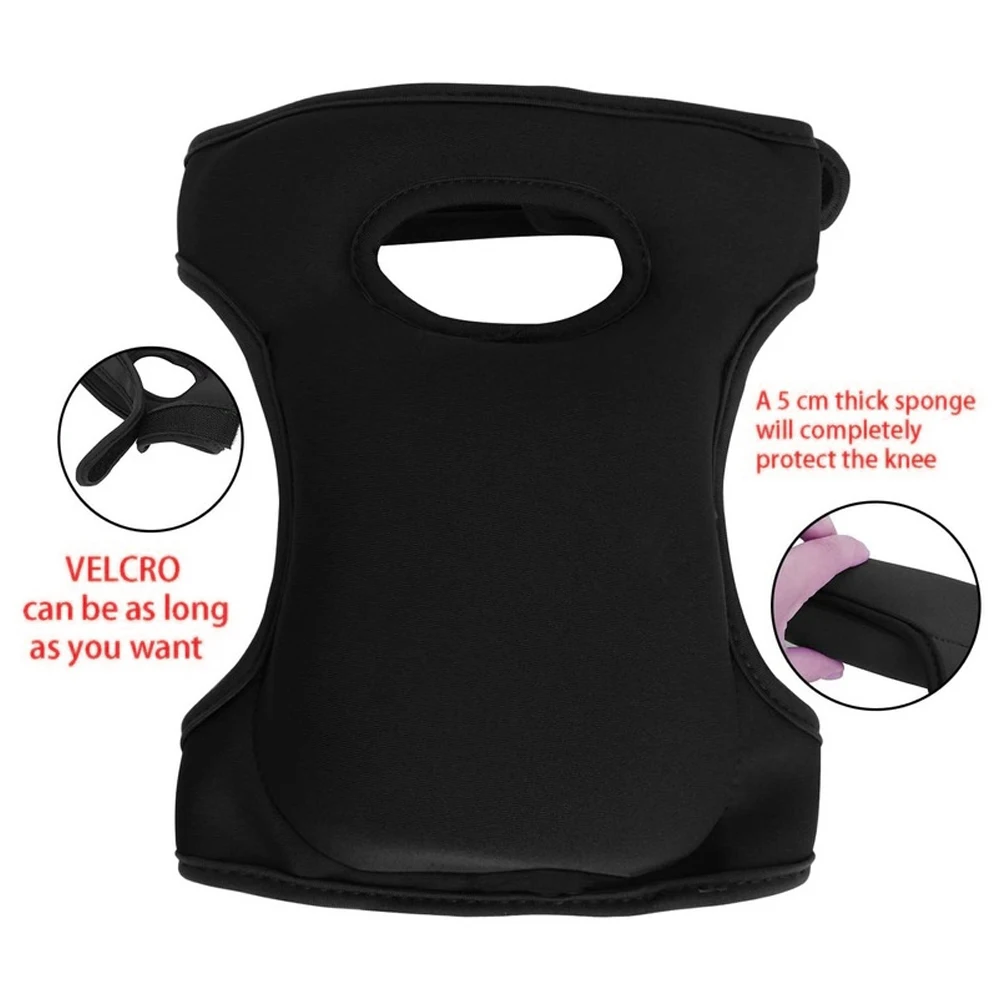 1 пара регулируемых нескользящих черных наколенников гибкие мягкие