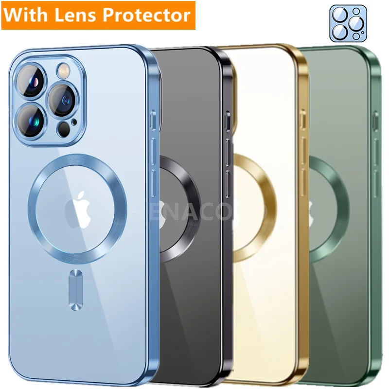 Модный прозрачный магнитный беспроводной зарядный Чехол Для Magsafe для iPhone 13 14 12 11 Pro Max 14 Plus X Xs Max XR Мягкий силиконовый чехол Модный прозрачный магнитный беспроводной зарядный Чехол Для Magsafe для iPhone 13 14 12 11 Pro Max 14 Plus X Xs Max XR Мягкий силиконовый чехол