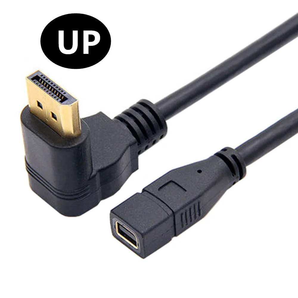 Кабель Mini DisplayPort с прямоугольным 90 градусов 4K при 60 Гц 2K 144 кабель DP папа-мама