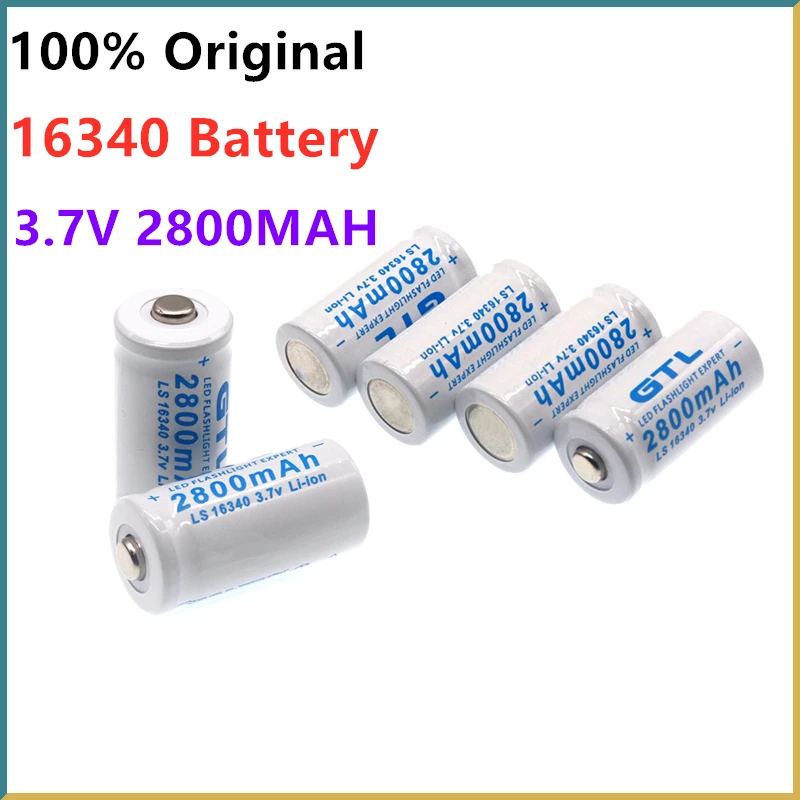 

Новые батареи большой емкости 2800 мАч, перезаряжаемые литий-ионные 3,7 в, батарея CR123A для фонарика, для батареи CR123A 16340